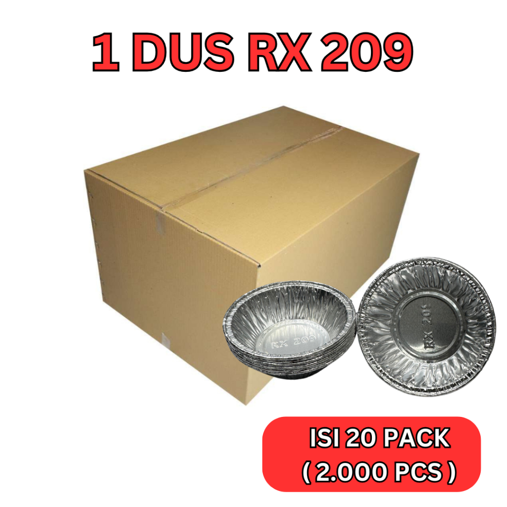 Wadah Aluminium Foil Cup 1 Dus Rx 209 Ukuran Kecil 60 Ml Cocok Sebagai Cetakan Egg Tart Portugis