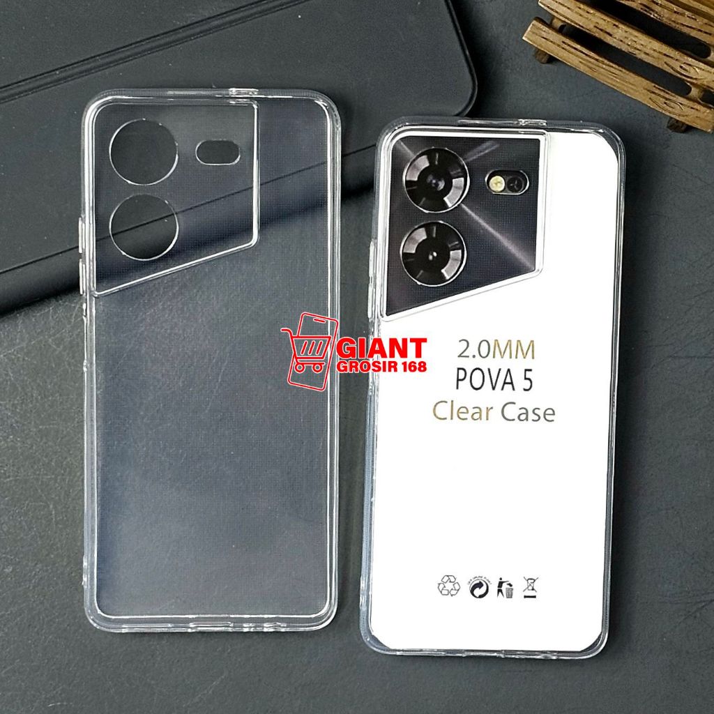 TECNO POVA 5 TECNO POVA NEO 2 TECNO POVA NEO 3 CASE CLEAR HD 2.0MM CASE BENING TRANSPARAN TECNO POVA
