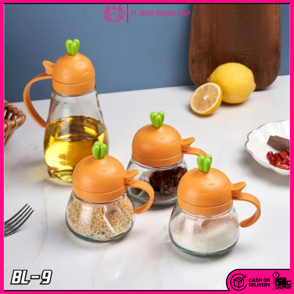 Tempat Bumbu Teh Gula Kaca  Cangkir Set Teko Teapot Ketel Teh Kaca 3 Gelas + 1 Kaca Teko Kaca Pitche