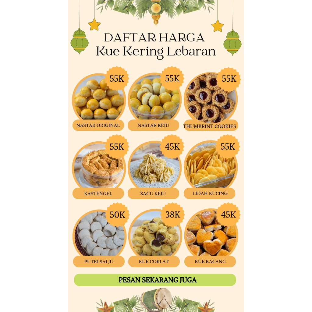 

KUE KERING LEBARAN IDUL FITRI MURAH MERIAH ISI 600ML TABUNG