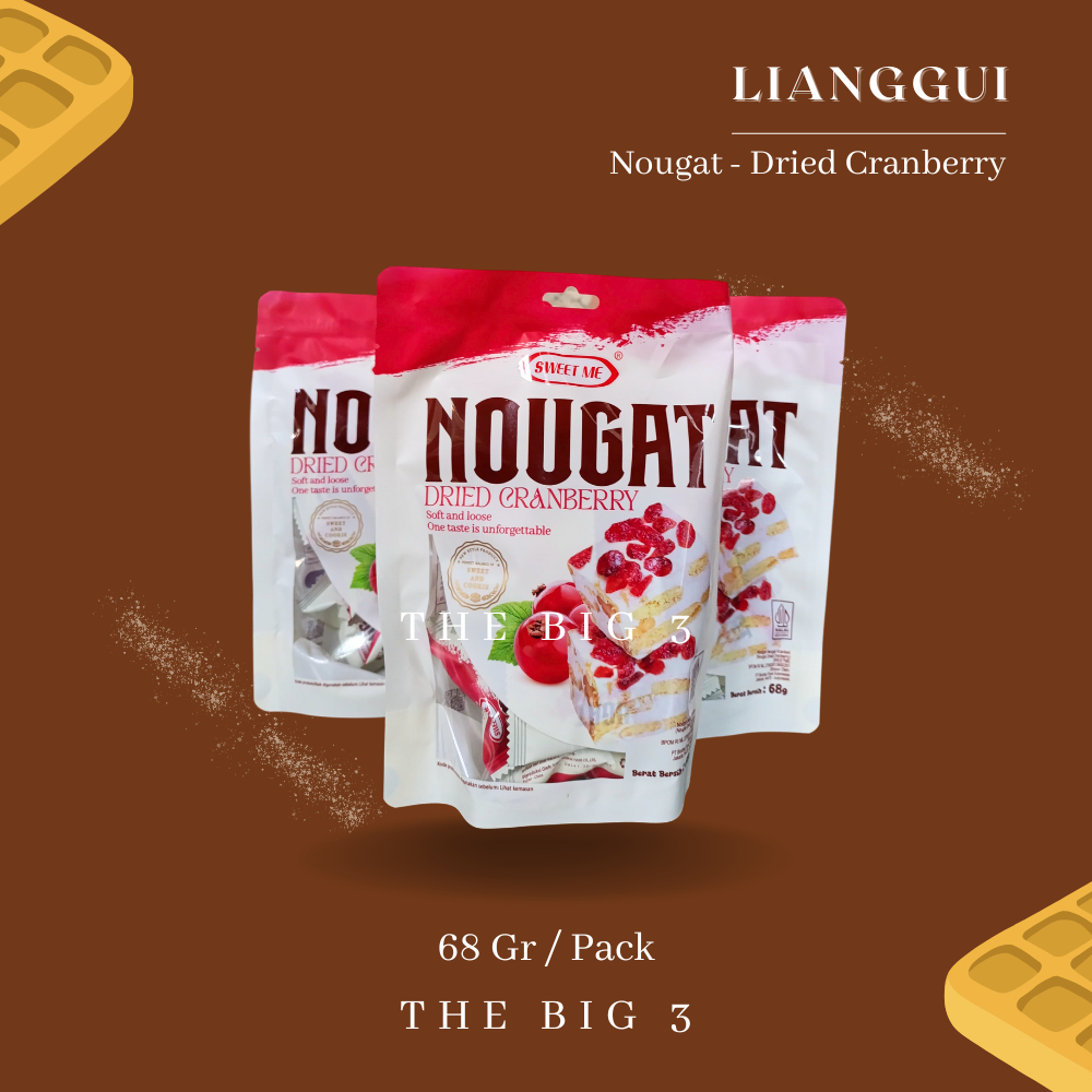 

Lianggui Nougat Dried Cranberry 68gr/ Pack - TBT