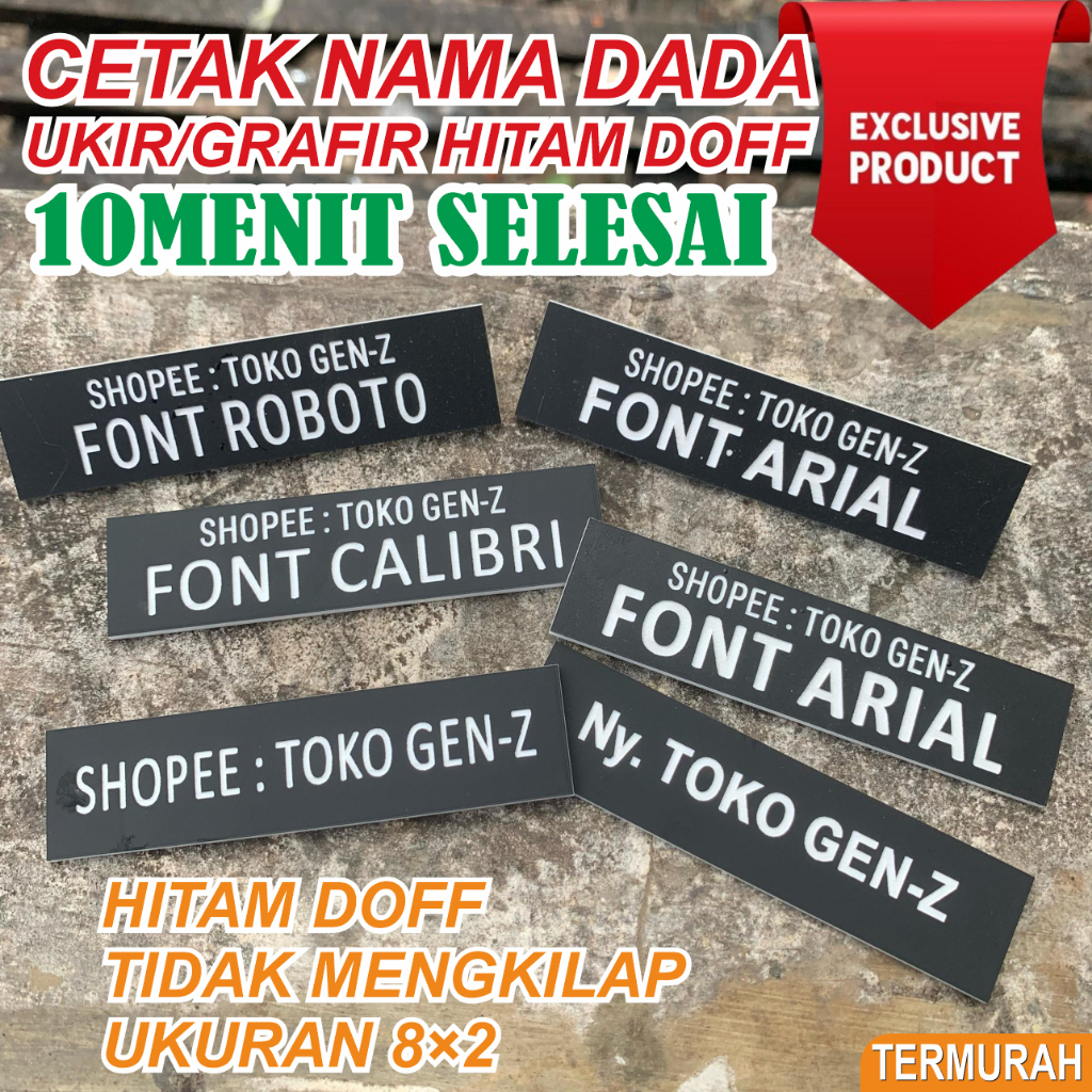 

(SEHARI KIRIM) CETAK PAPAN NAMA UKIR/GRAFIR/NAMA DADA/NAME TAG PERSIT TERBARU