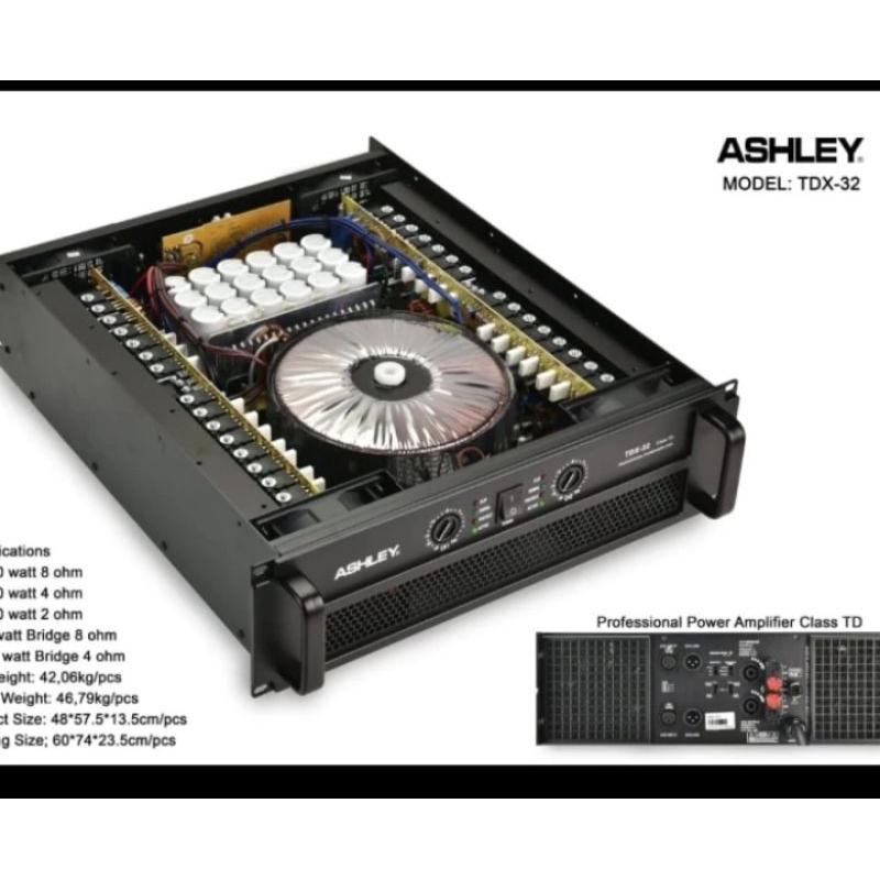 Power amplifier Ashley TDX32 power ampli ASHLEY TDX 32