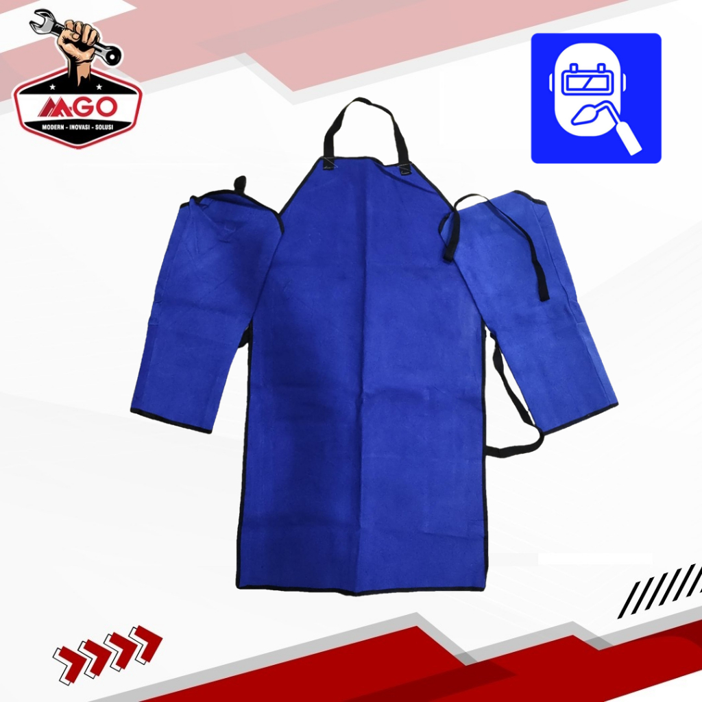 Apron Las / Baju Pelindung Las / Celemek Safety Biru Khusus Las