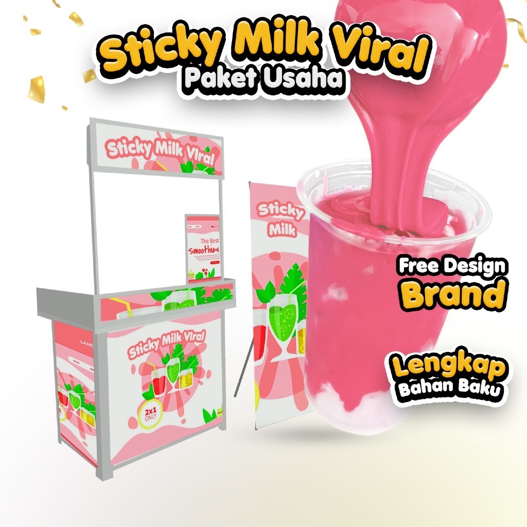 Paket Usaha Sticky Milk – Mulai Bisnis Minuman Kekinian dengan Modal Terjangkau
