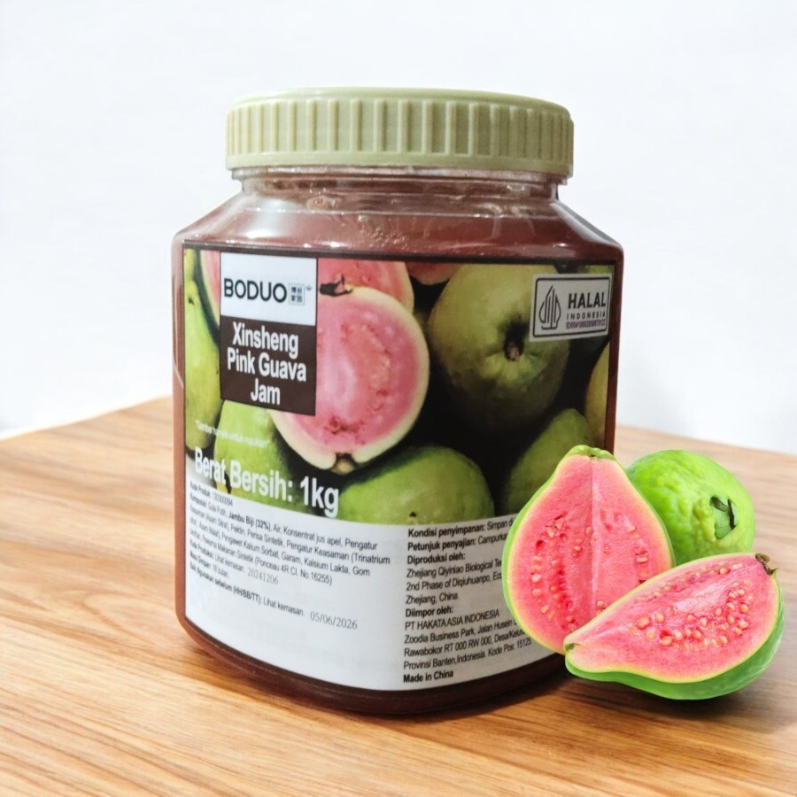 

Xinsheng Premium Boduo Pink Guava Flavored Jam - Selai Rasa Jambu Biji 1kg