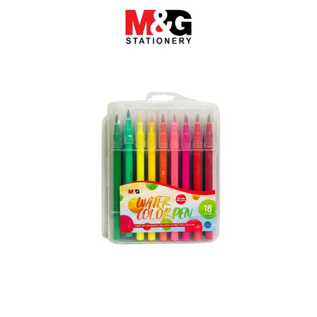 

Watercolor Brush Pen - M&G 18 Warna Brush Marker Fibre Tip Colouring Pen With Attractive Colours #ACP901CG
