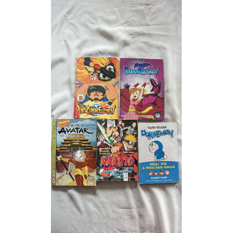 Preloved Komik Doraemon, Naruto, Avatar, Inazuma, Blue Dragon