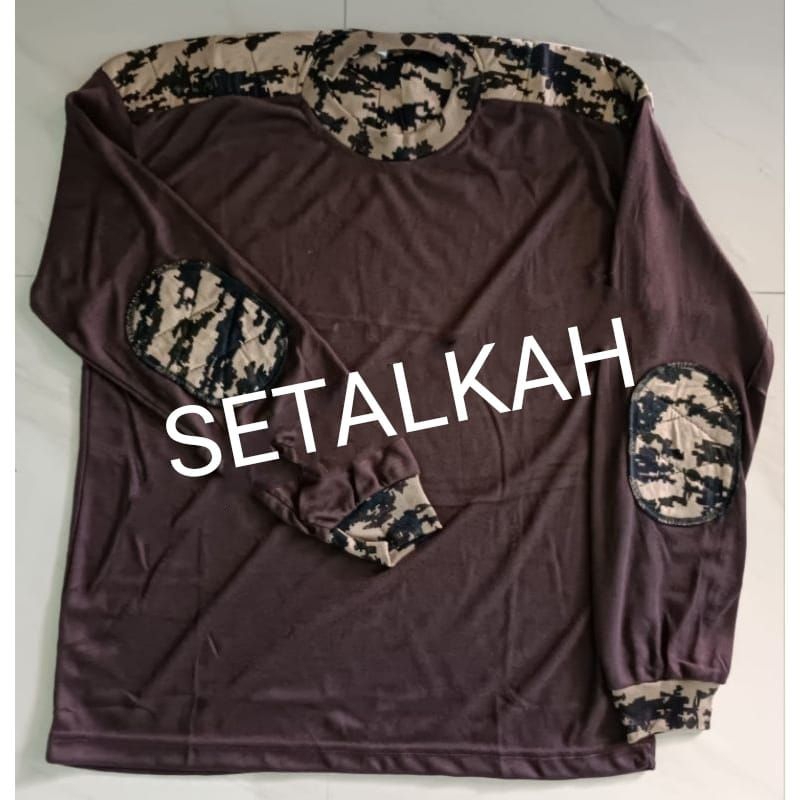 KAOS COKLAT LENGAN PANJANG KOMBINASI PRAMUKA