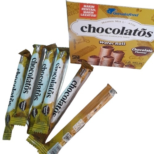 

Chocolatos Wafer Roll / Chocolatos Isi 24 Pcs