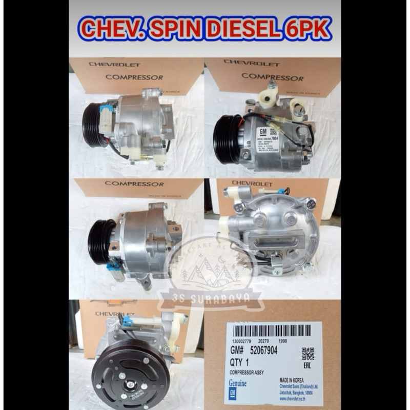 Kompresor Spin Diesel Trax aveo sonic Chevrolet Ac Mobil