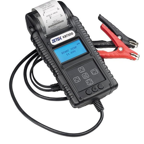 Tester batre aki merk ZETEK dengan Print Out TESTER BATTERIE 6V-12V-KBT500 BATTERY TESTER, CRANKING 