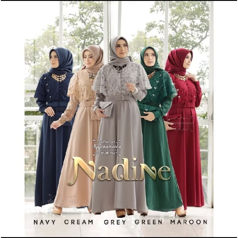 gamis lebaran 2025 model gamis terbaru Gamis Wanita elegan Mewah Gamis Brokat Kondangan Jumbo