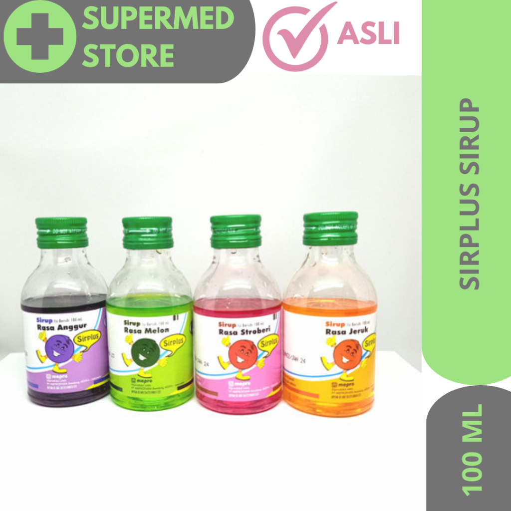 Sirplus Syrup Botol Isi 100 ml / Penutup Pahit Obat Resep Puyer Obat Anak