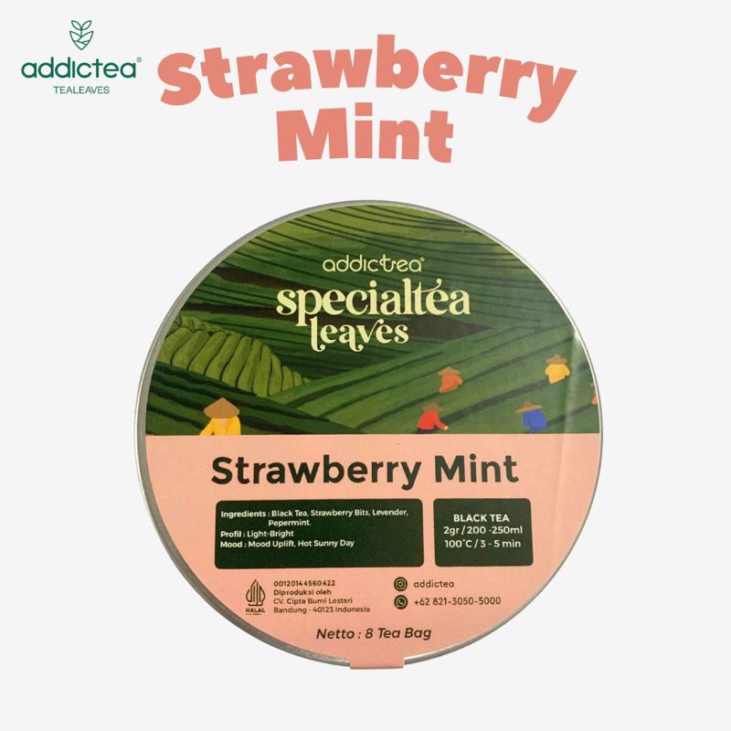 

Addictea | Artisan Tea Strawberry Mint Tea Bland Hot Sunny Day