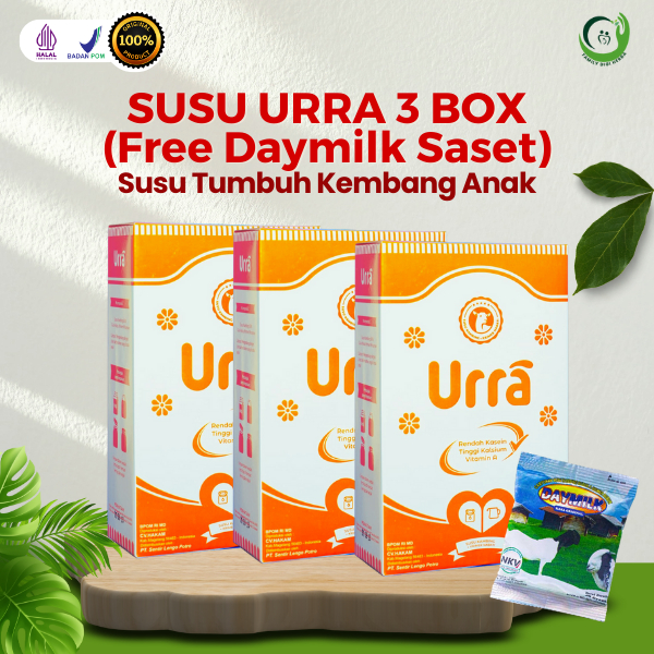 

URRA Susu Kambing Saanen Untuk Penambah Berat Badan & Tinggi Badan Anak - 3 Box