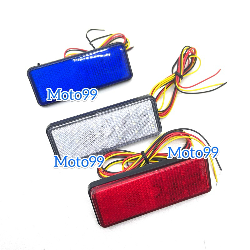 Lampu Stop Rem Belakang Mata Kucing Led Kotak Universal Motor 12v