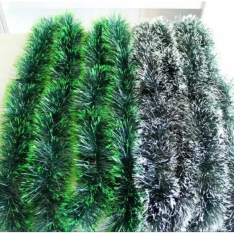 Slinger Dekorasi Pohon Natal Putih Salju Selinger Natal Hijau Daun Slinger Pohon Natal