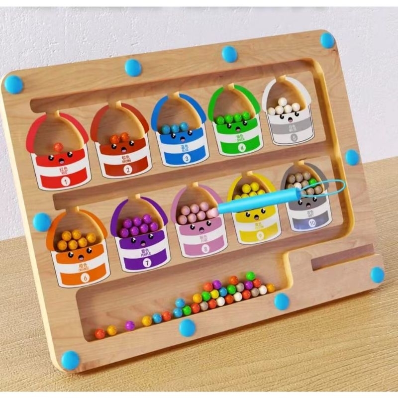 {Ym} Color Classification Maze / Klasifikasi Warna Maze / Pengenalan Warna Jumlah Berhitung / Mainan Edukasi Papan Magnetik Berhitung Magnetic Mazes Game