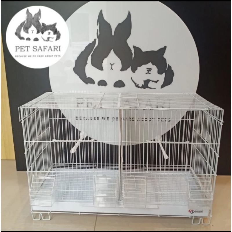 Kandang Burung Besi 2 Sekat Untuk Burung Love Bird Dayang 503 Besar