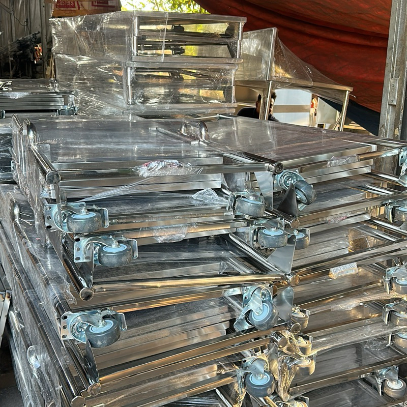 meja stainless steel knock down