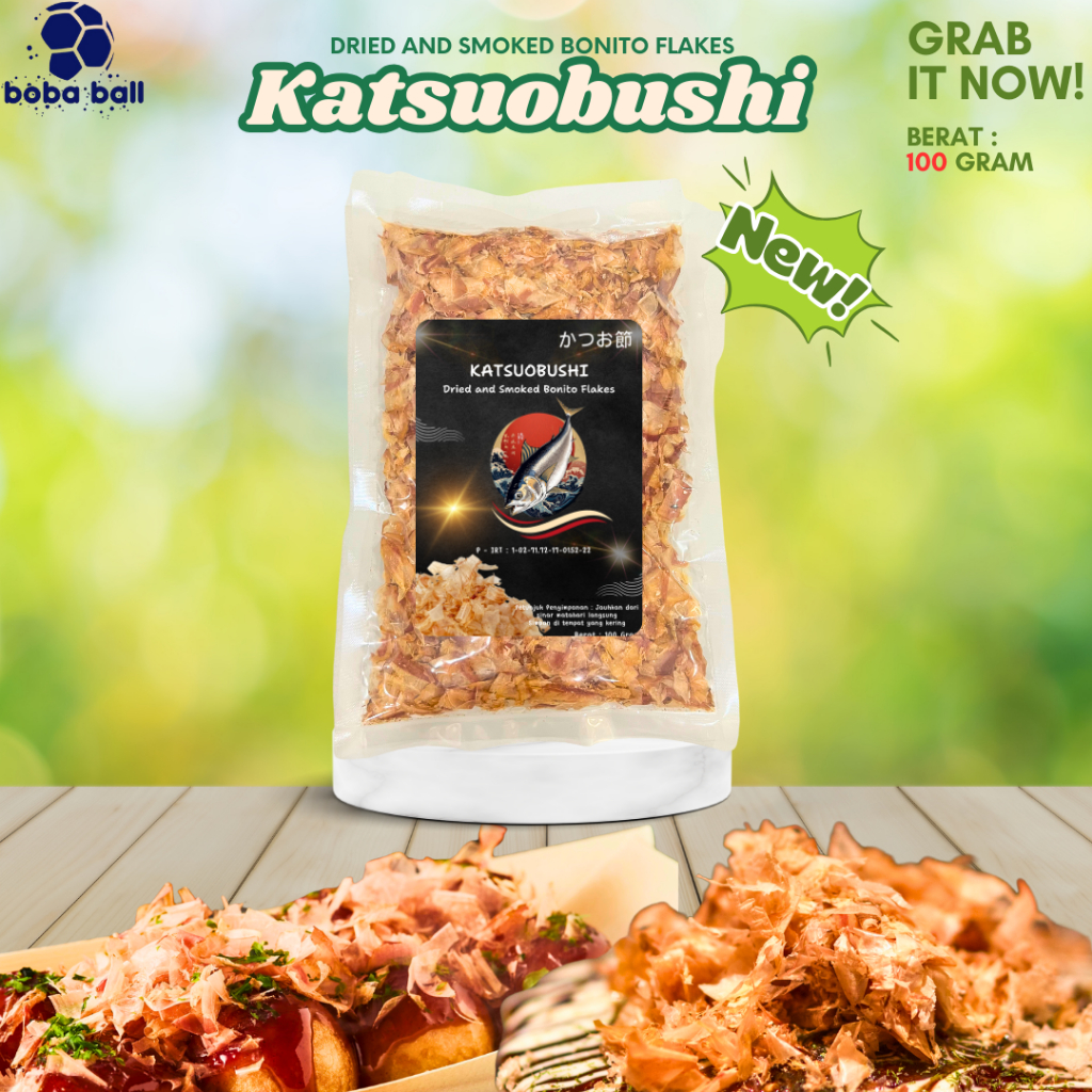 

Katsuobushi Bonito Flakes | Ikan Cakalang Asap | Taburan Topping Takoyaki Okonomiyaki 100 Gram