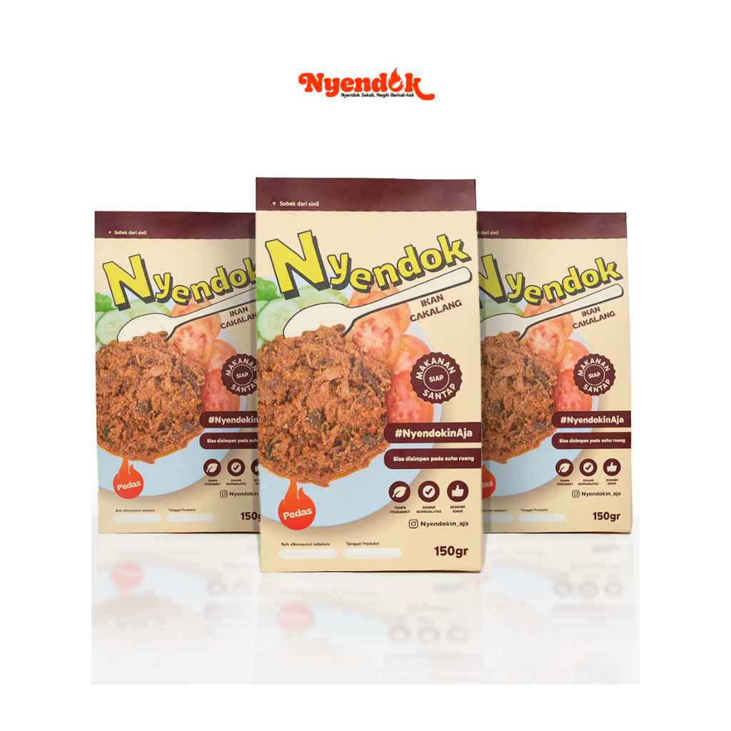 

Nyendok - (Bundle 3 pcs) Ikan Cakalang Asap Pedas 150 gr (3 pcs) / Ikan Cakalang Halal Kemasan Instan Siap Saji & Makan Langsung