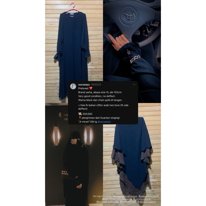 preloved abaya yarka
