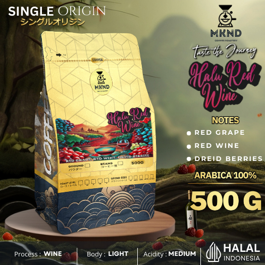 

MKND COFFEE ROASTERY - Arabika Halu Wine Speciaty 500gr Singgel Origin | Roast Beans | Manuwal Brew