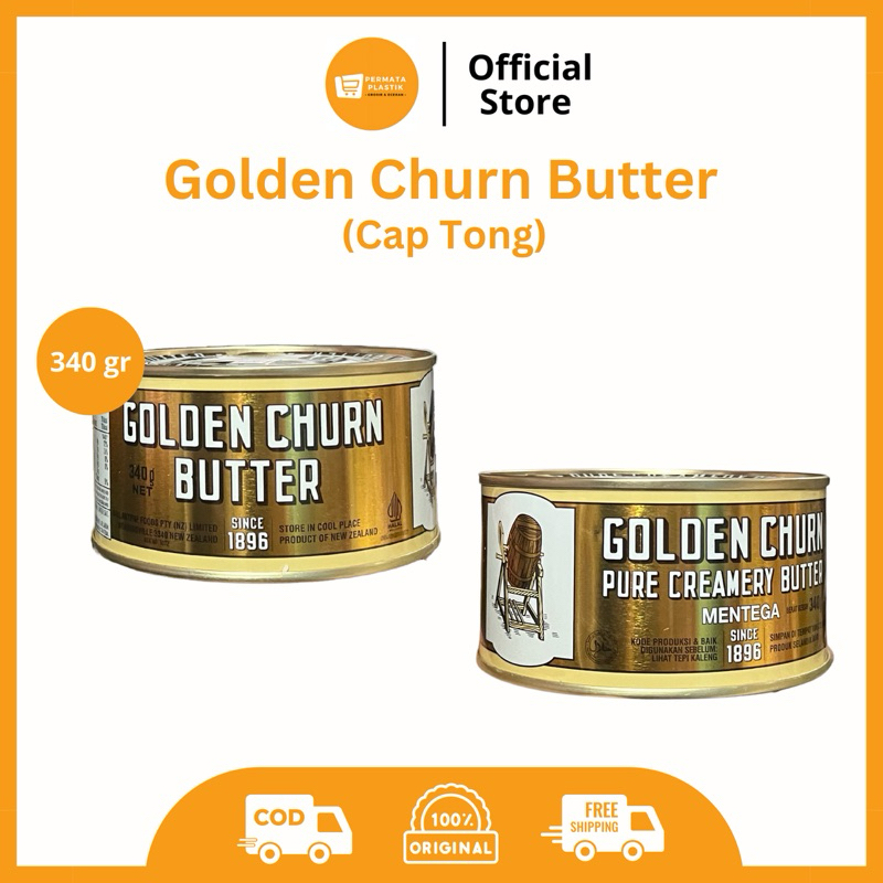 

Butter Golden Churn Butter Cap Tong 340 gr
