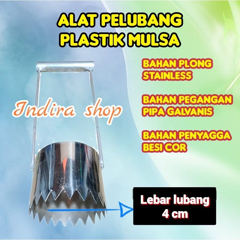 Plong Mulsa Lebar 4 cm Alat plong Pelubang plastik mulsa