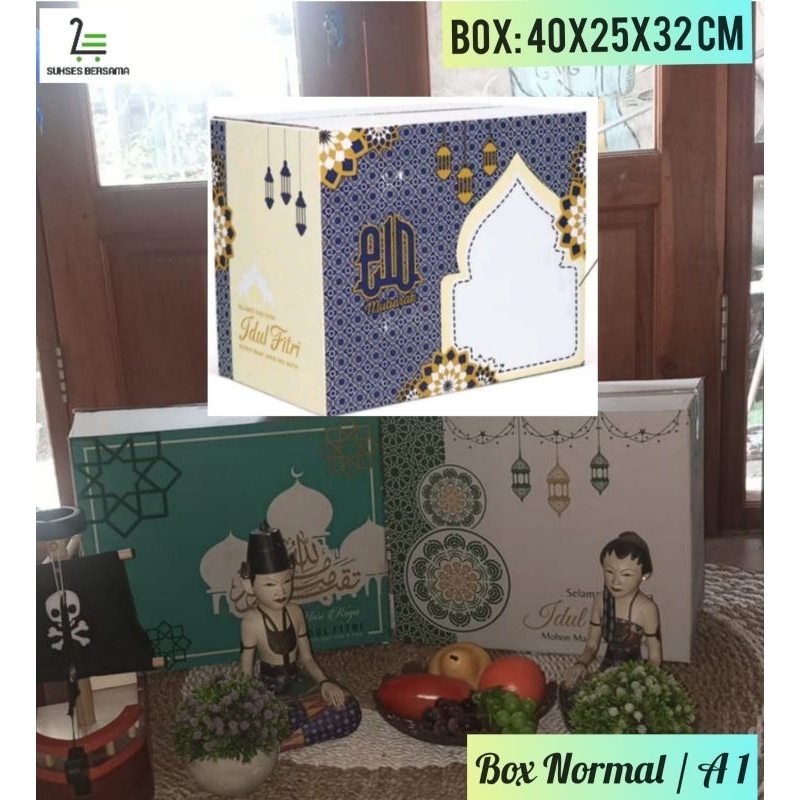 

Box Parcel 40x25x32cm(Besar)/Kardus/kardus lebaran/katdus parcel/sembako/ied mubarak/idulfitri/