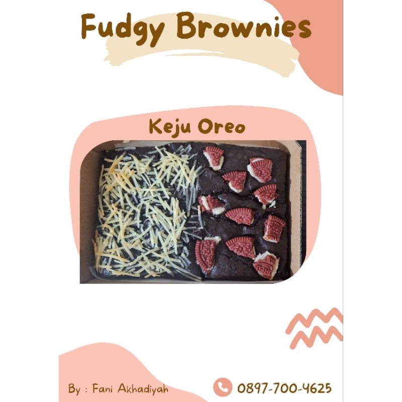 

FUDGY BROWNIES 15X10 topping melimpah, nyoklat bangettt