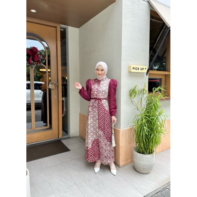 PL Lily oh lily batik cala puffy dress preloved