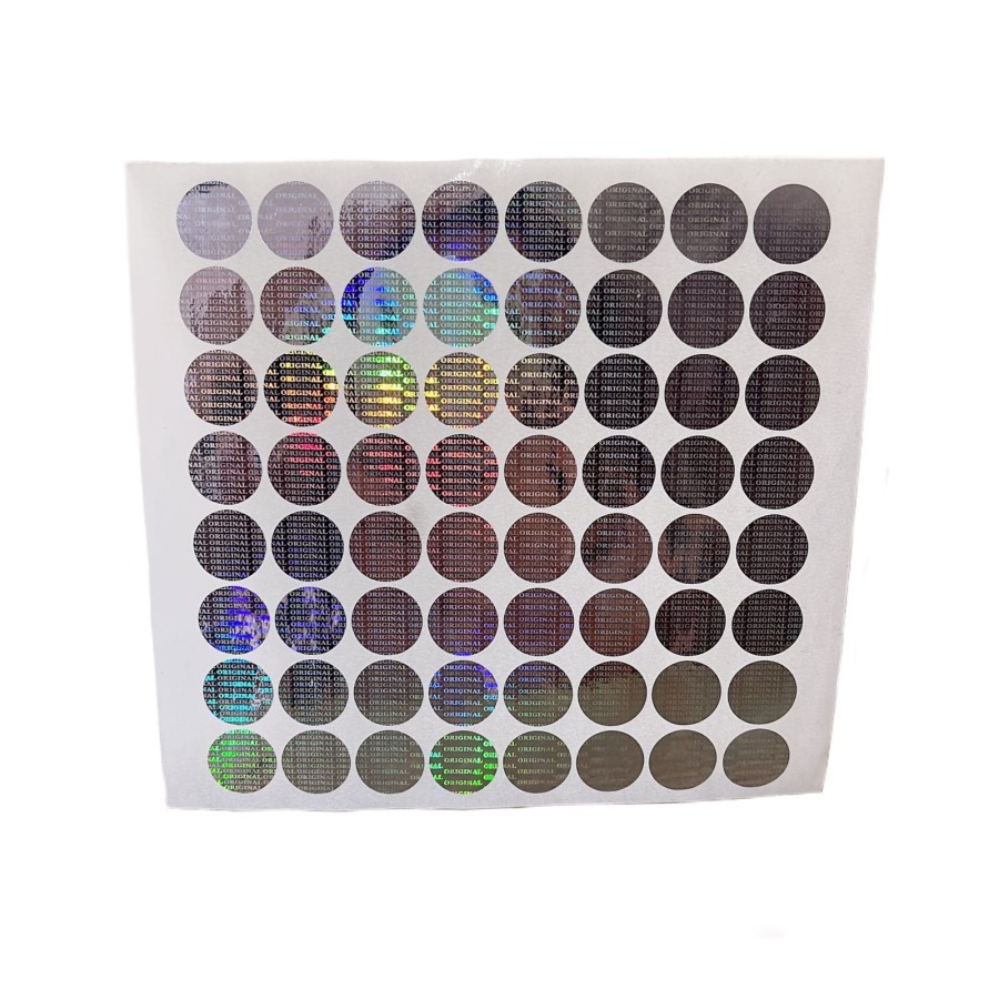 

{ JAS STORE COD } HOLOGRAM STICKER ORIGINAL 100 PERSEN SILVER MODEL BULAT IMPORT