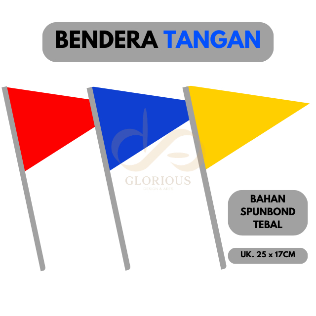 Bendera Kain Segitiga Umbul Umbul Warna Warni Spunbond Polos