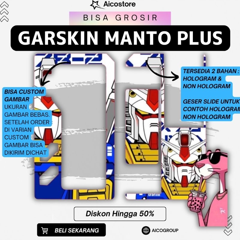 

Stiker Garskin Mannto Plus Gambar Bisa Custom