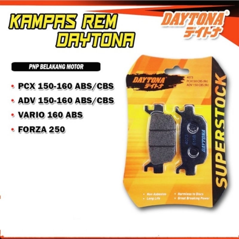 Original DAYTONA Premium Kampas Rem Cakram Belakang PCX ADV 150 Vario 160 New ABS CBS Forza 250 2017