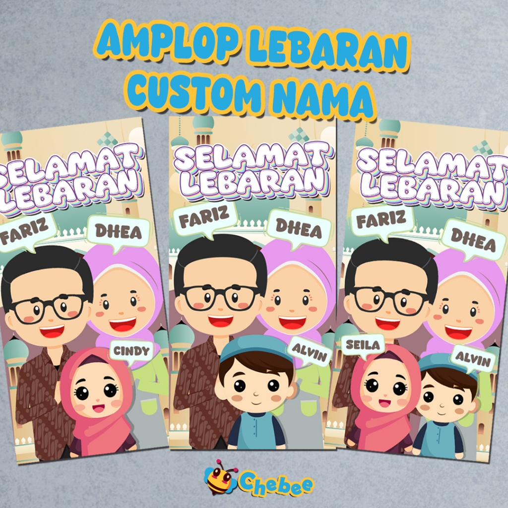 

Amplop Lebaran Custom Nama Keluarga (Design B)