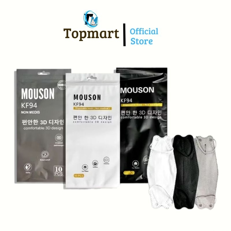 Masker KF94 4 Ply Mouson 1 Pack Isi 10 Pcs
