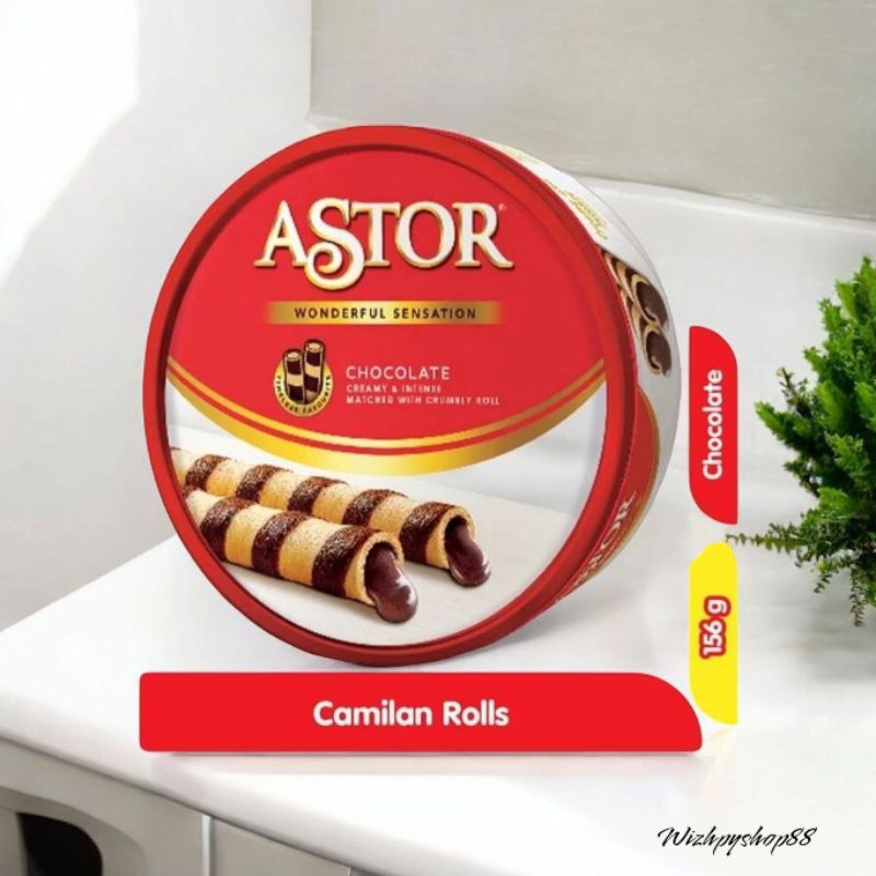 

ASTOR CHOCOLATE WAFER STICK KEMASAN KALENG 156 GRAM / KUE LEBARAN