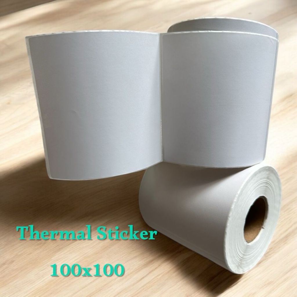 

TERMURAH KERTAS THERMAL STICKER 100x100mm ISI 500 LEMBAR LABEL THERMAL 100 X 100MM KERTAS STICKER STICKY DIRECT BARCODE 500PC