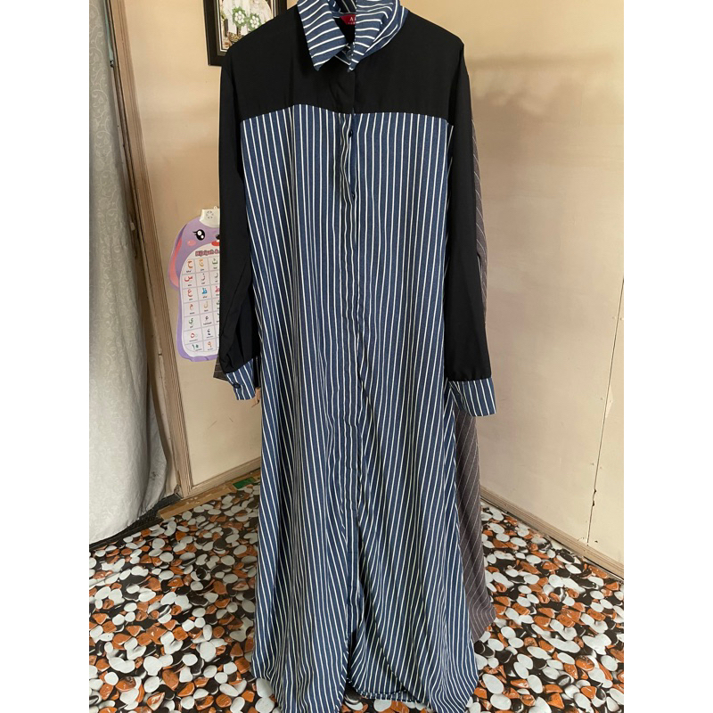 gamis salur kombinasi