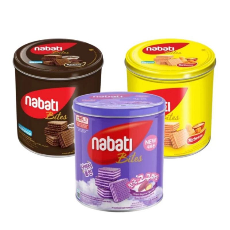 

Nabati Wafer kaleng 240 gr Rasa Keju Coklat Dusan isi 6