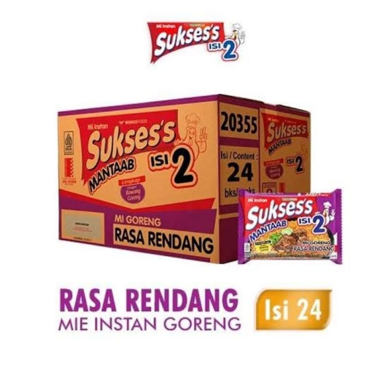 

Mie Suksess isi 2 Rasa Rendang isi 24 Bungkus / Dus