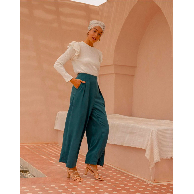 Aleza Label Vay Pants Emerald Green