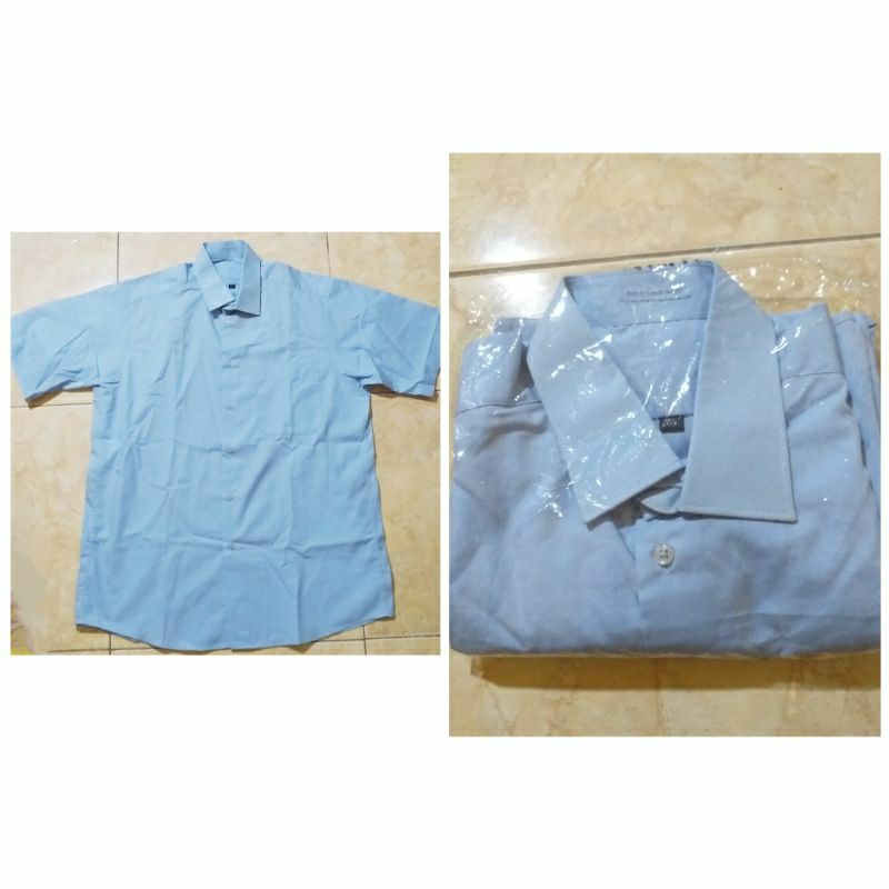 Kemeja Pria Biru Muda