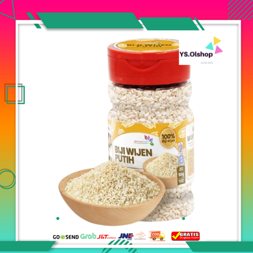 

BIJI WIJEN PUTIH WANGI / SESAME SEEDS ROASTED KOREA JAVA SUPER FOOD 50 GRAM Makanan biji wijen