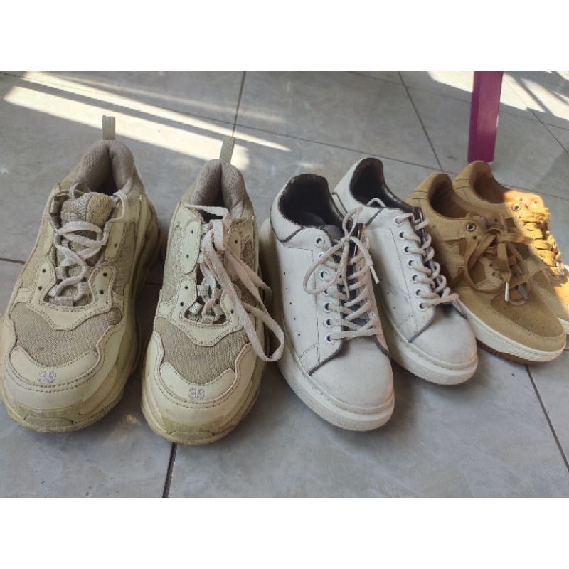 3 pcs Sepatu Bape Sta+ balen+alex mc.bee Preloved
