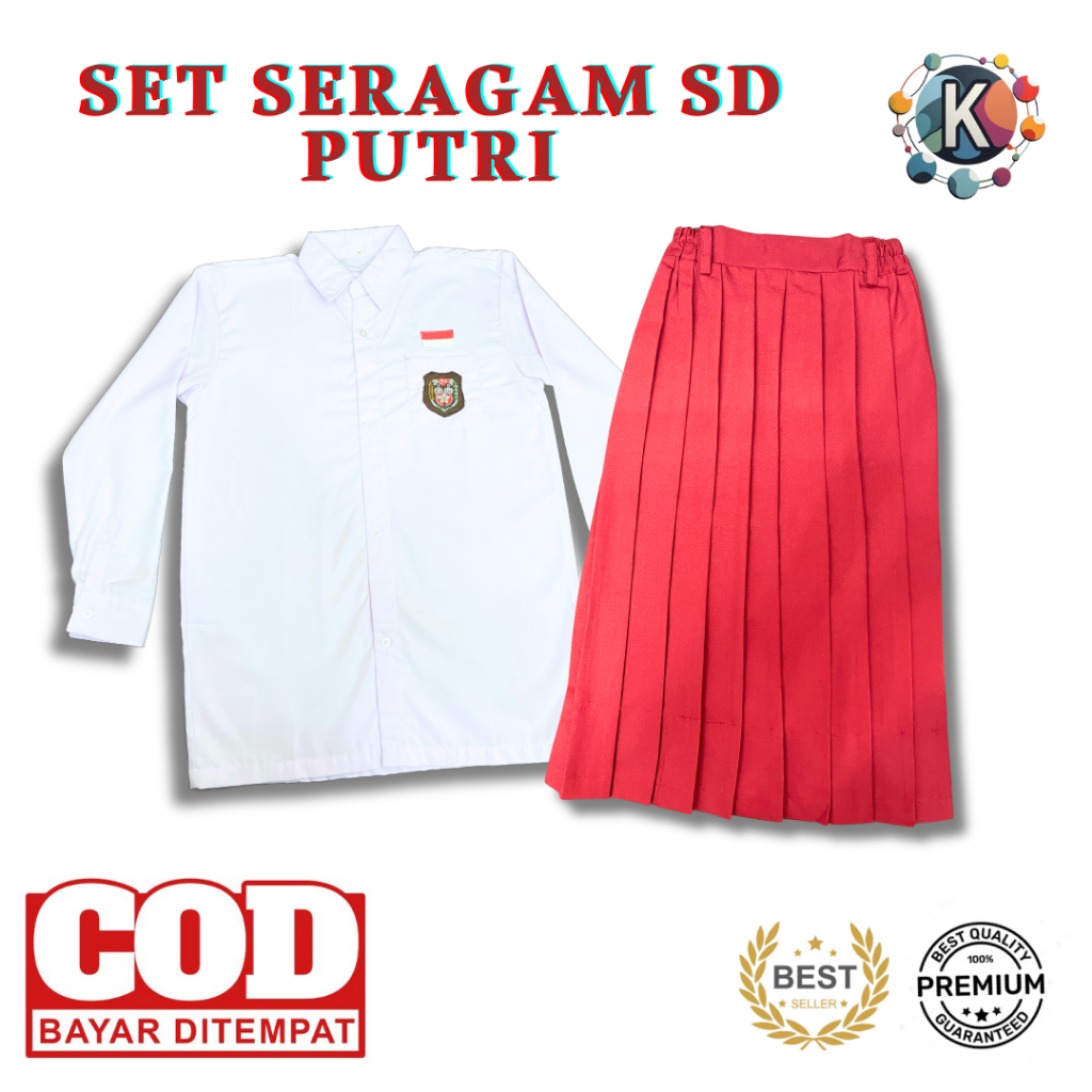 KIKOSHOP || SET SERAGAM SD 1 SET SERAGAM SD PUTRI SET SERAGAM SD PUTRI MURAH